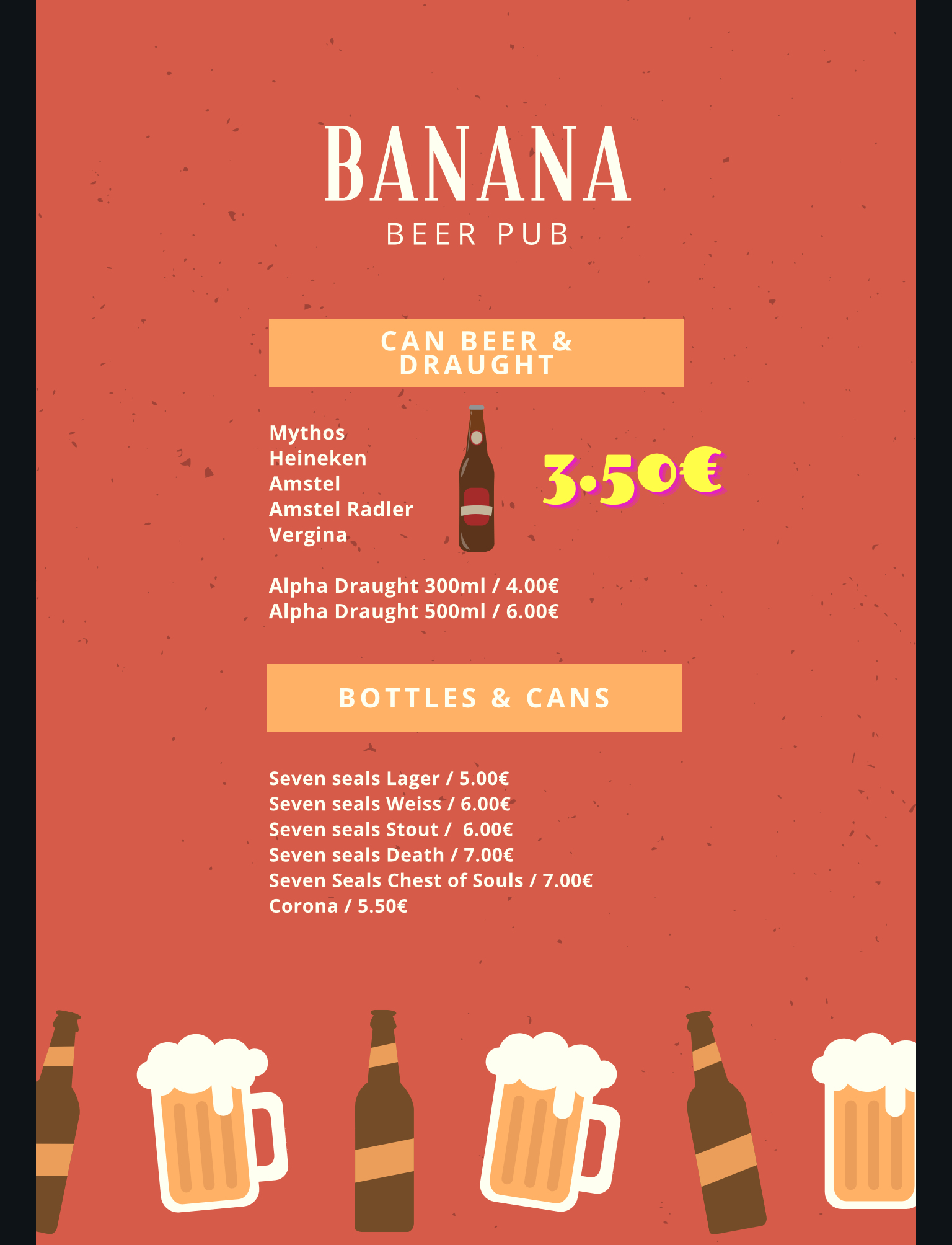 Banana Beach Bar Lunch Coffee Drinks Cocktails Ammouliani